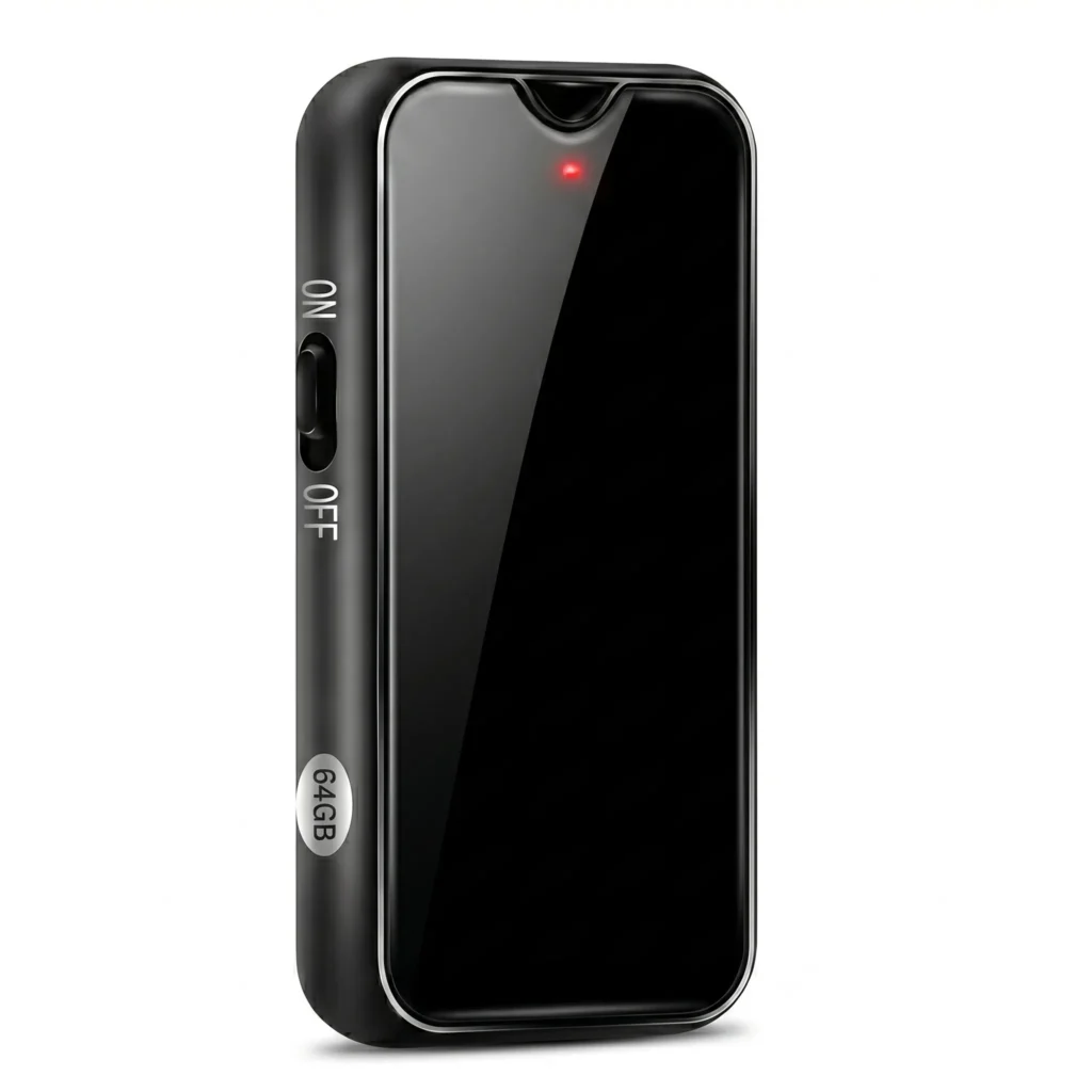 Mini registratore vocale magnetico con 64 GB e accesso diretto ai file OTG