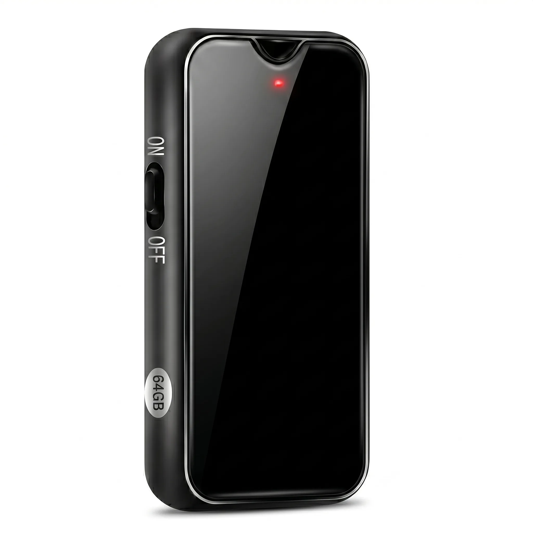 C17 mini magnetic voice recorder with 64GB storage and OTG file access front view