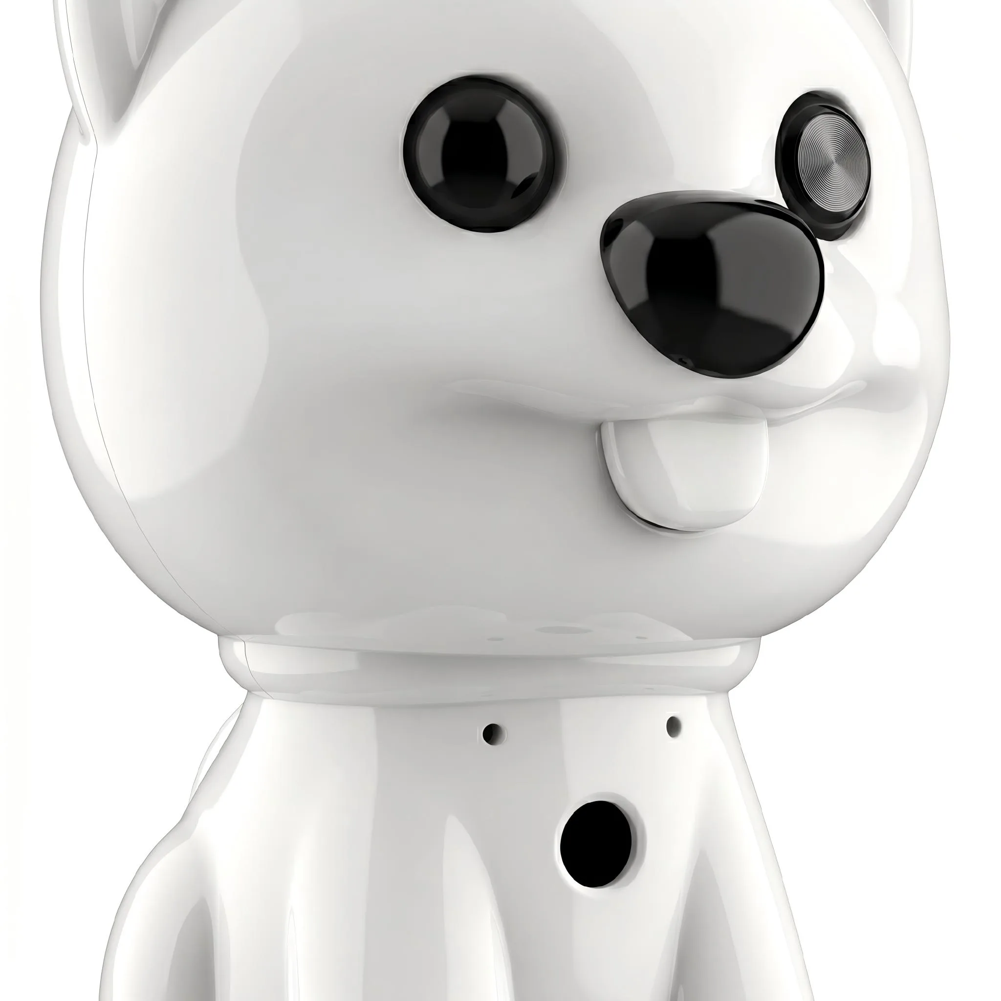 F12 puppy keychain voice recorder with compact pendant body close-up detail