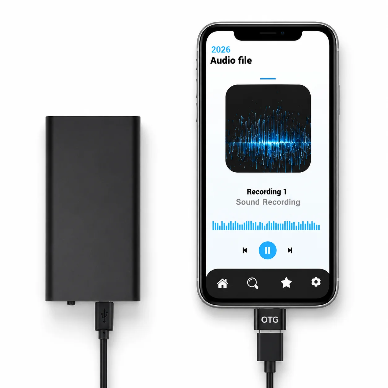 QZT Q1 voice recorder OTG phone playback