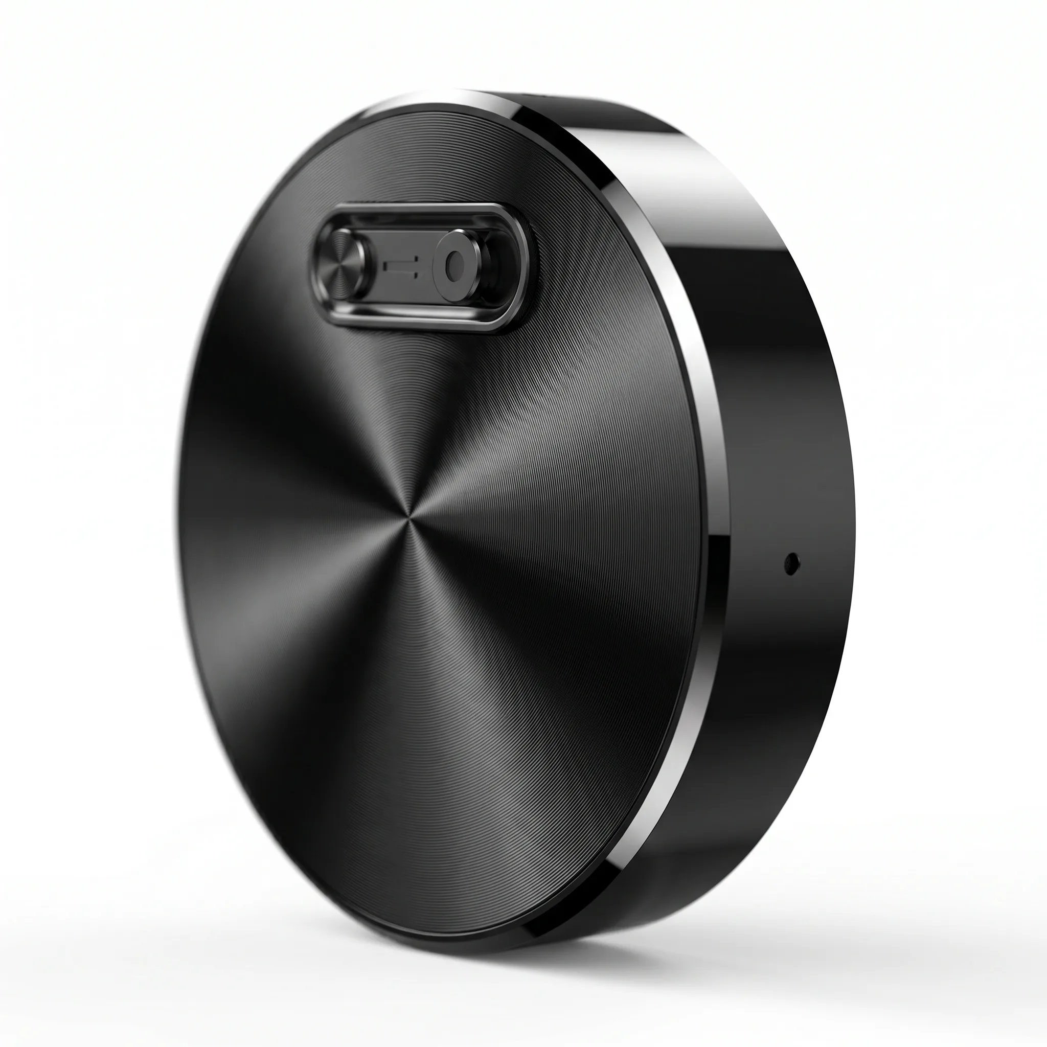 Q37 round mini voice activated audio recorder side view
