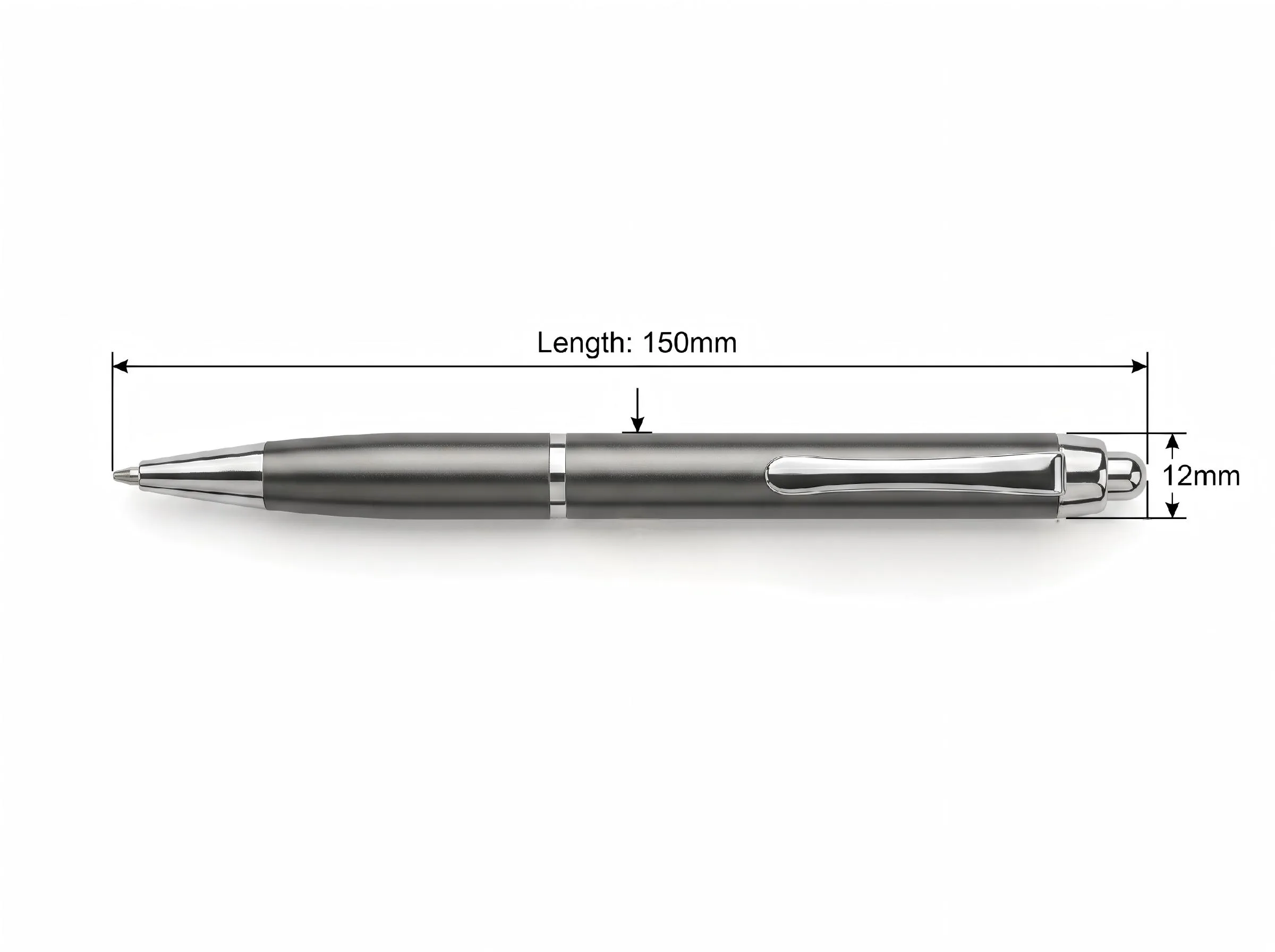 QZT Q90 voice recorder pen dimensions 150 by 12 millimetres