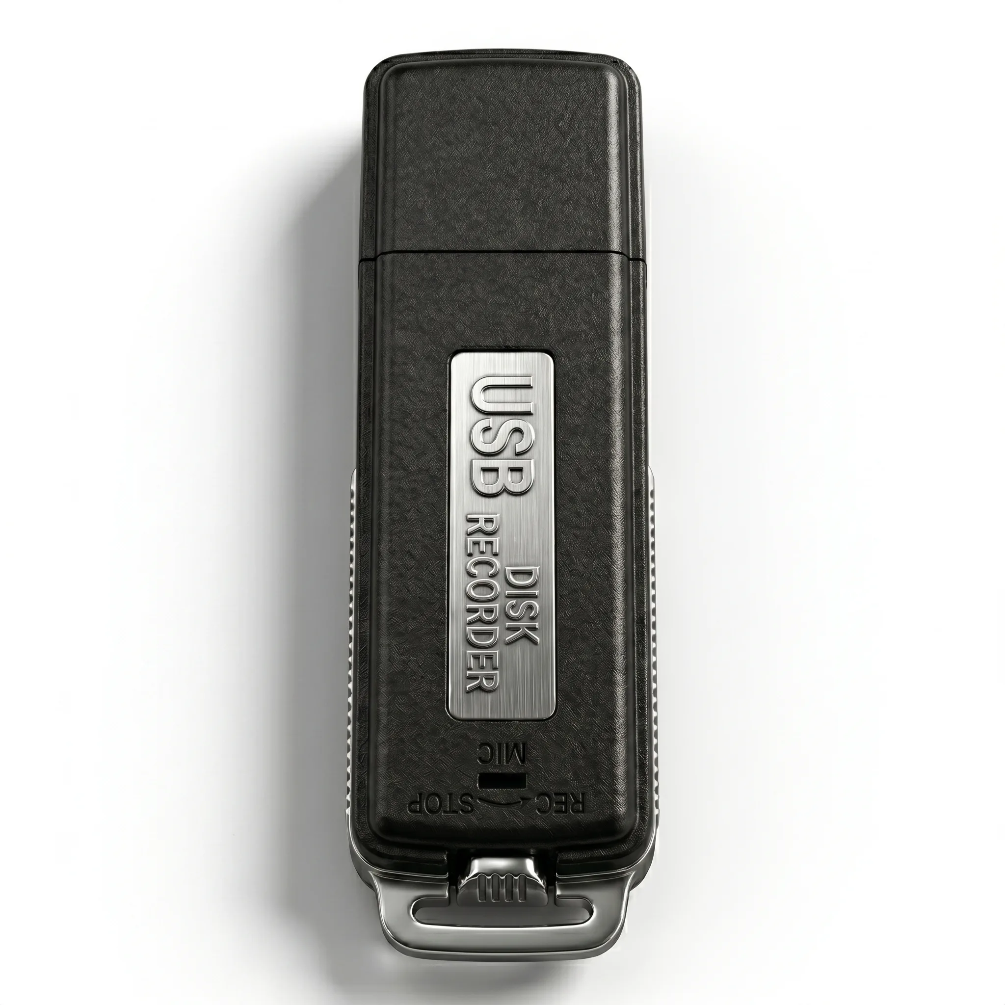QFRR003 USB disk voice recorder with portable storage body front view