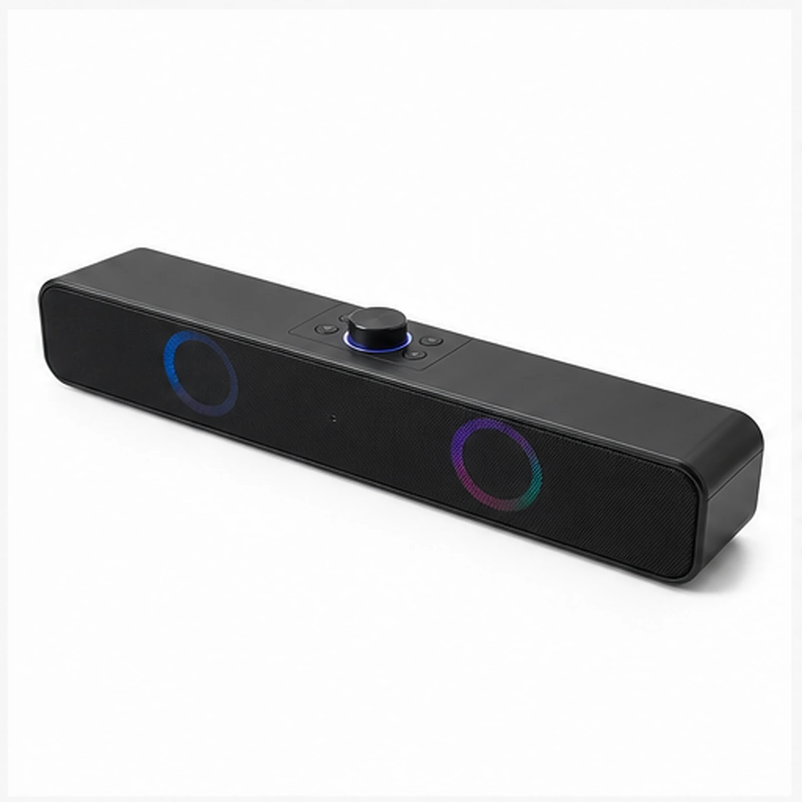 Tuya Bluetooth Speaker Hidden Camera angled side view on white background