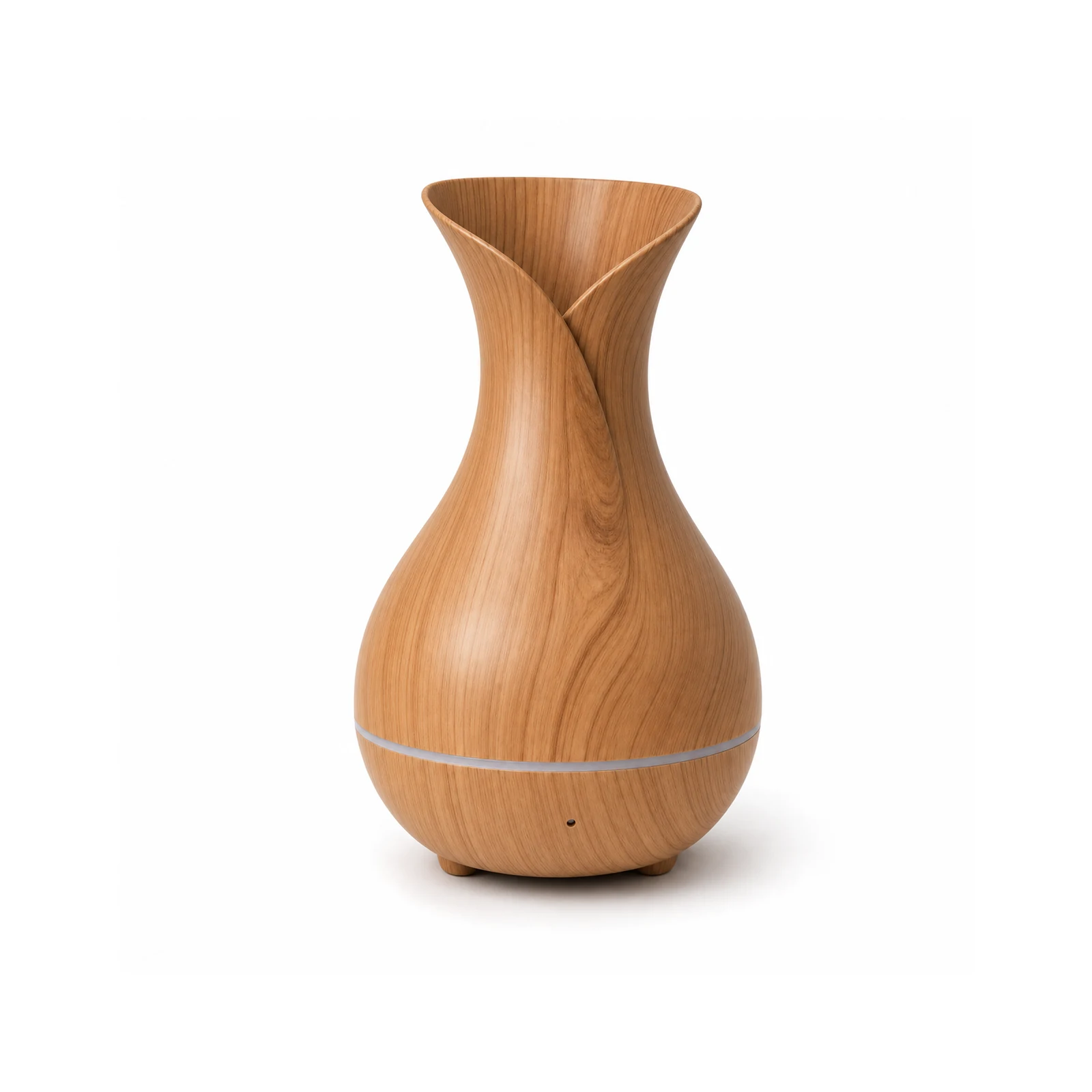 Tuya Wood-Grain Vase Humidifier Hidden Camera side product view