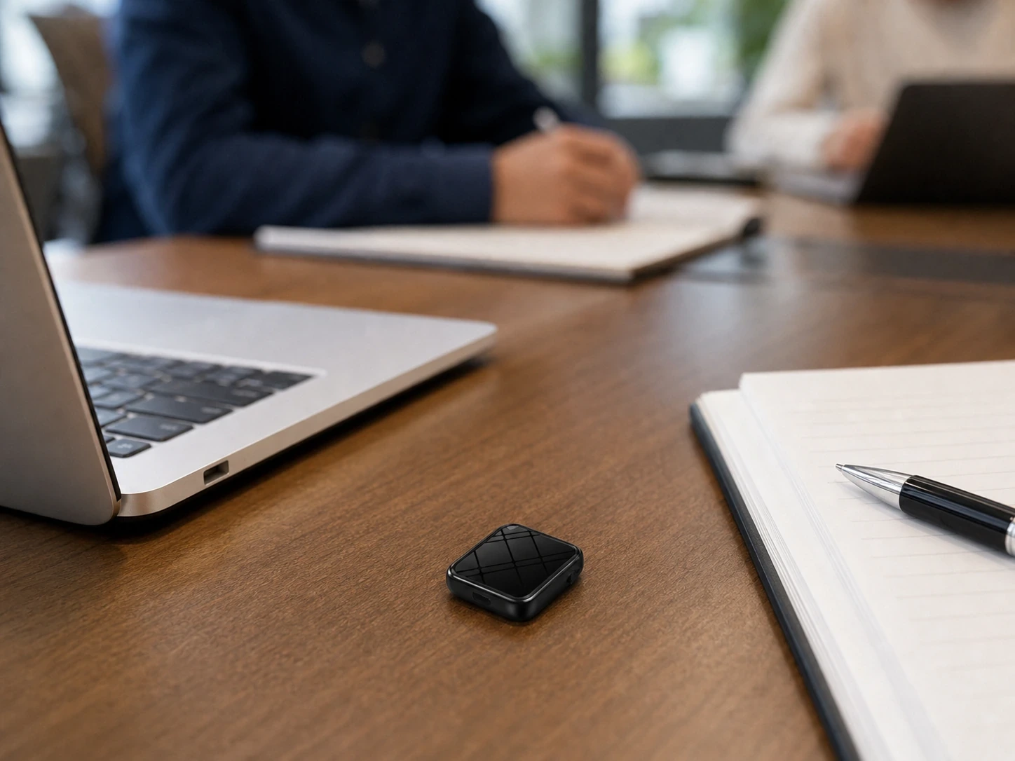 QZT ZD46 mini voice recorder on a meeting table