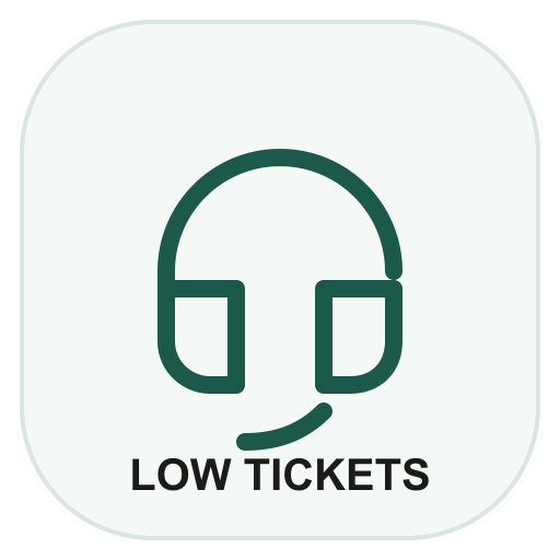 Low support tickets icon