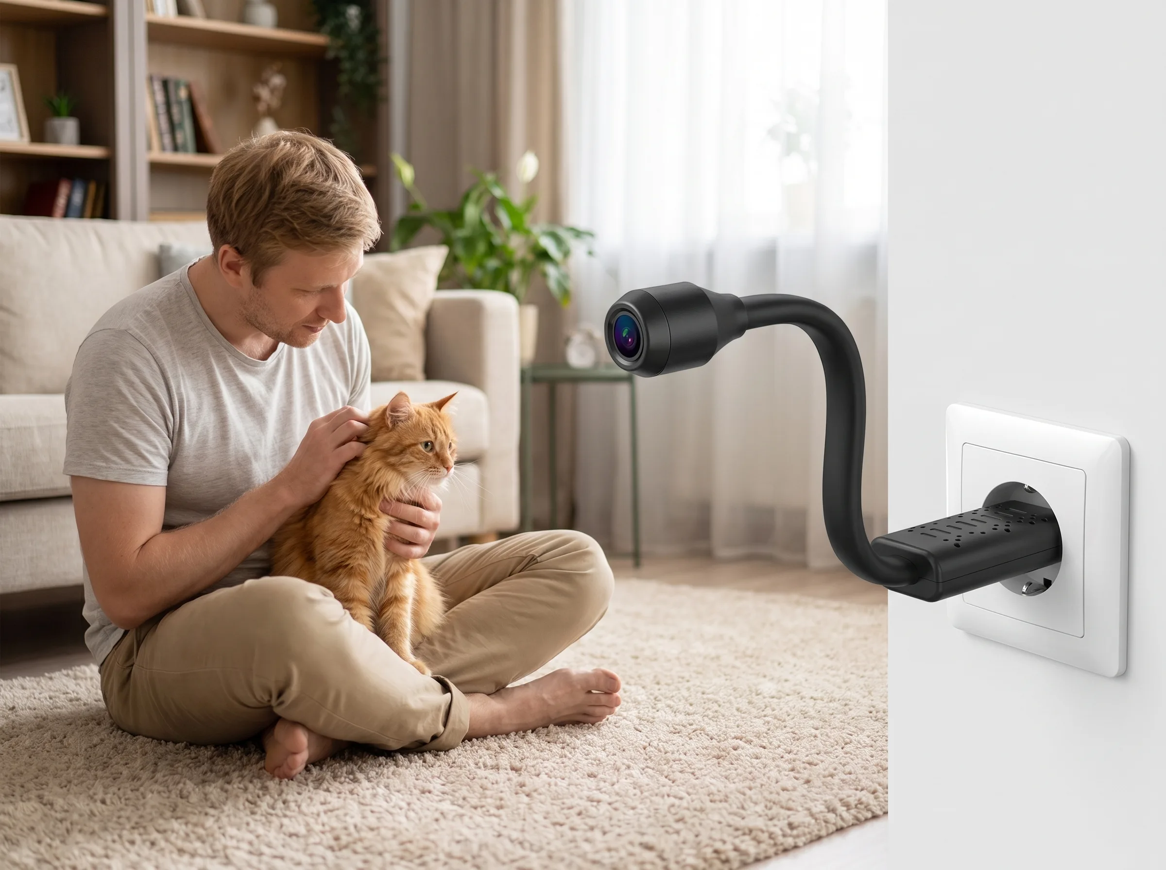 U21 1080P Wide-Angle WiFi Camera Module indoor placement scene