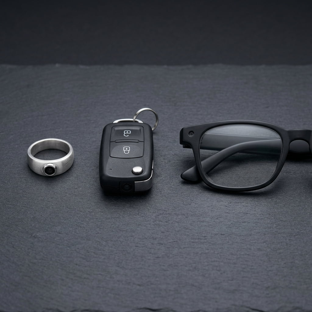Comparison of wearable spy camera form factors