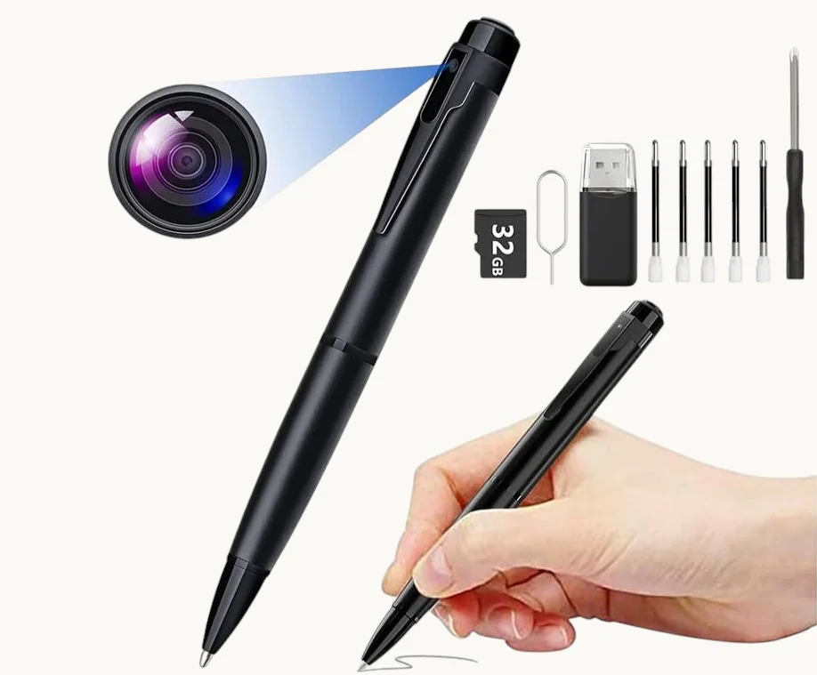 Hidden pen camera accessories kit 32GB MicroSD card and USB reader