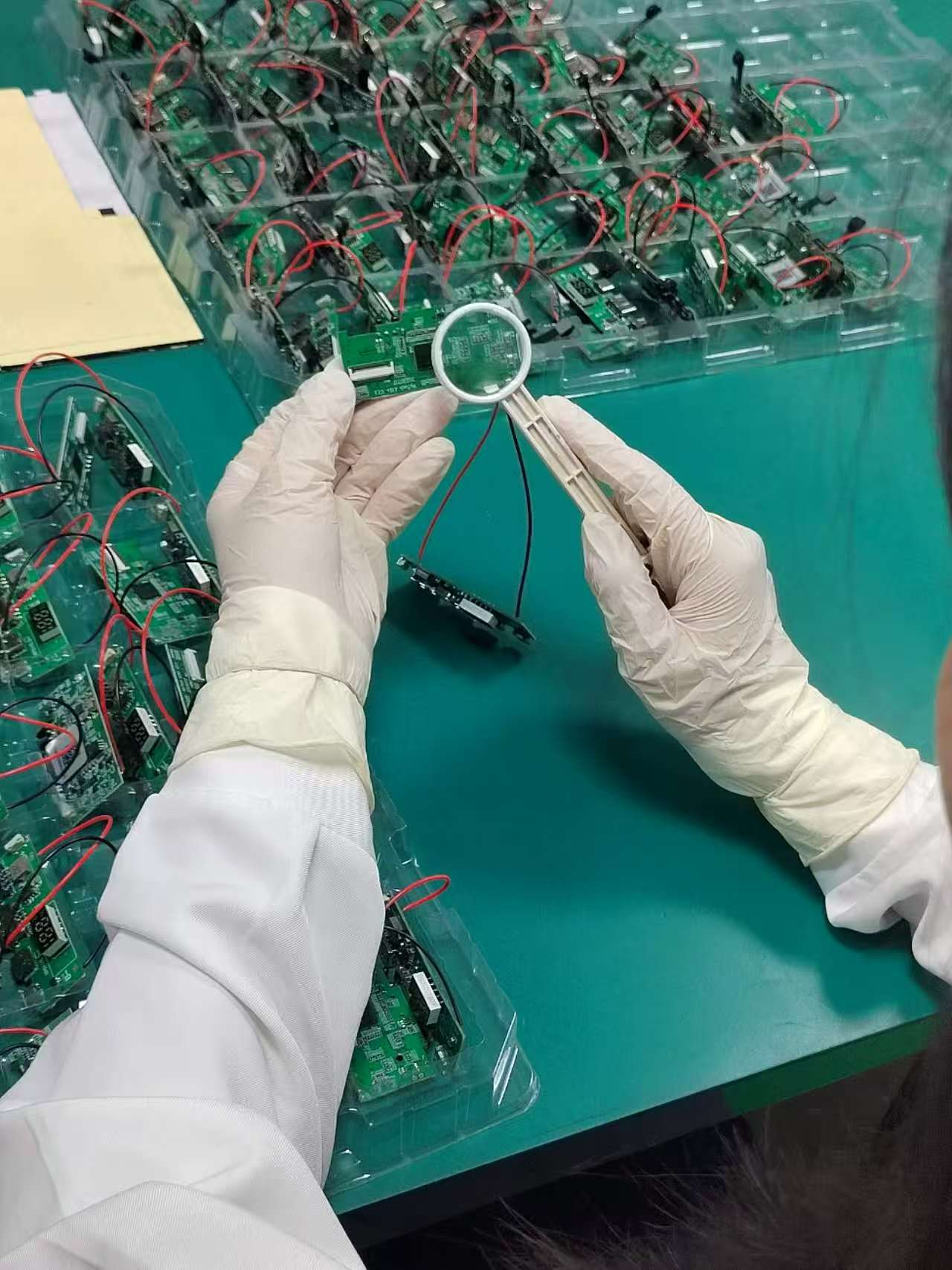 Camera module assembly line at the Vietnam factory