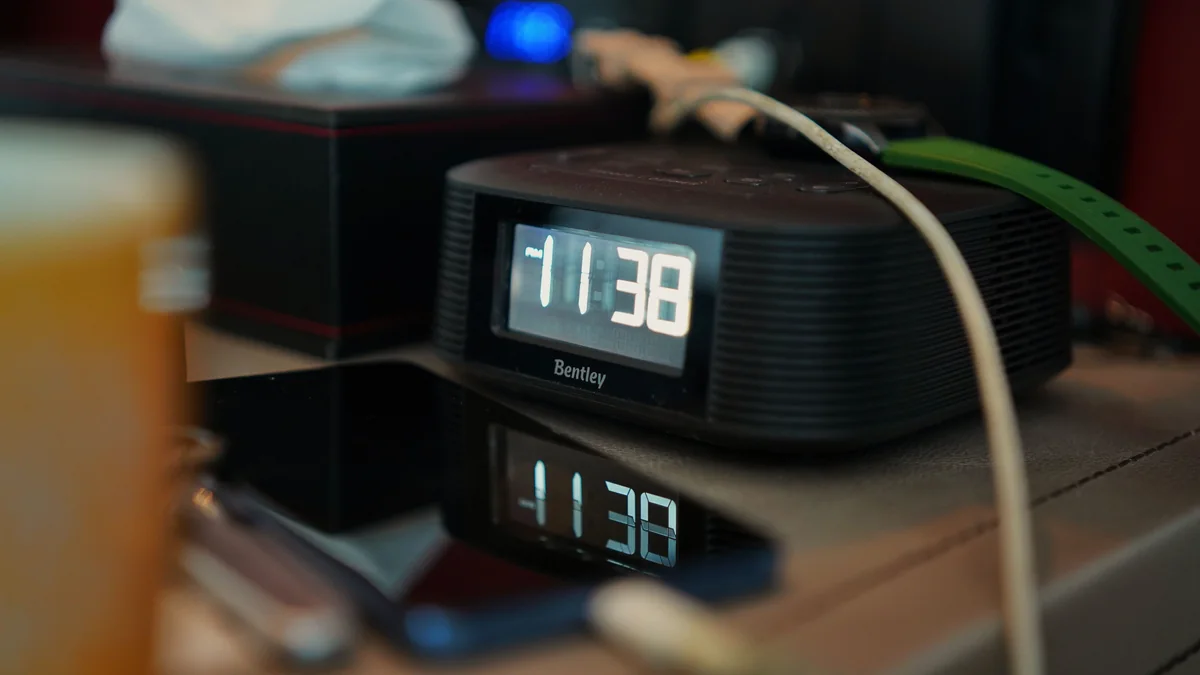 One-hour camera timestamp offset Two digital clocks displaying a one-hour time difference