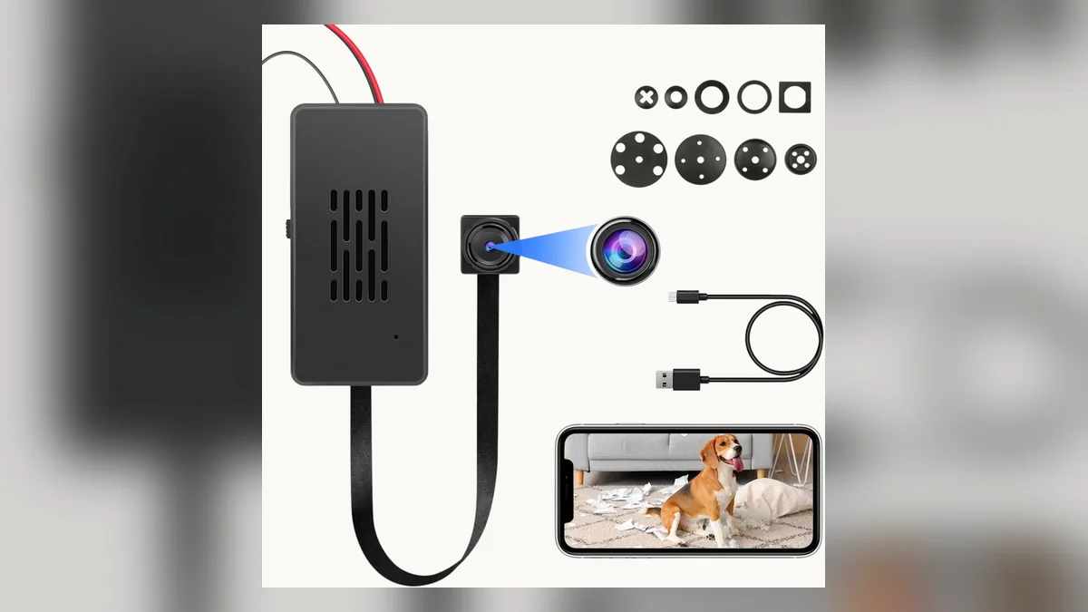 WiFi camera module PCB lens and accessories for firmware and SD card checks