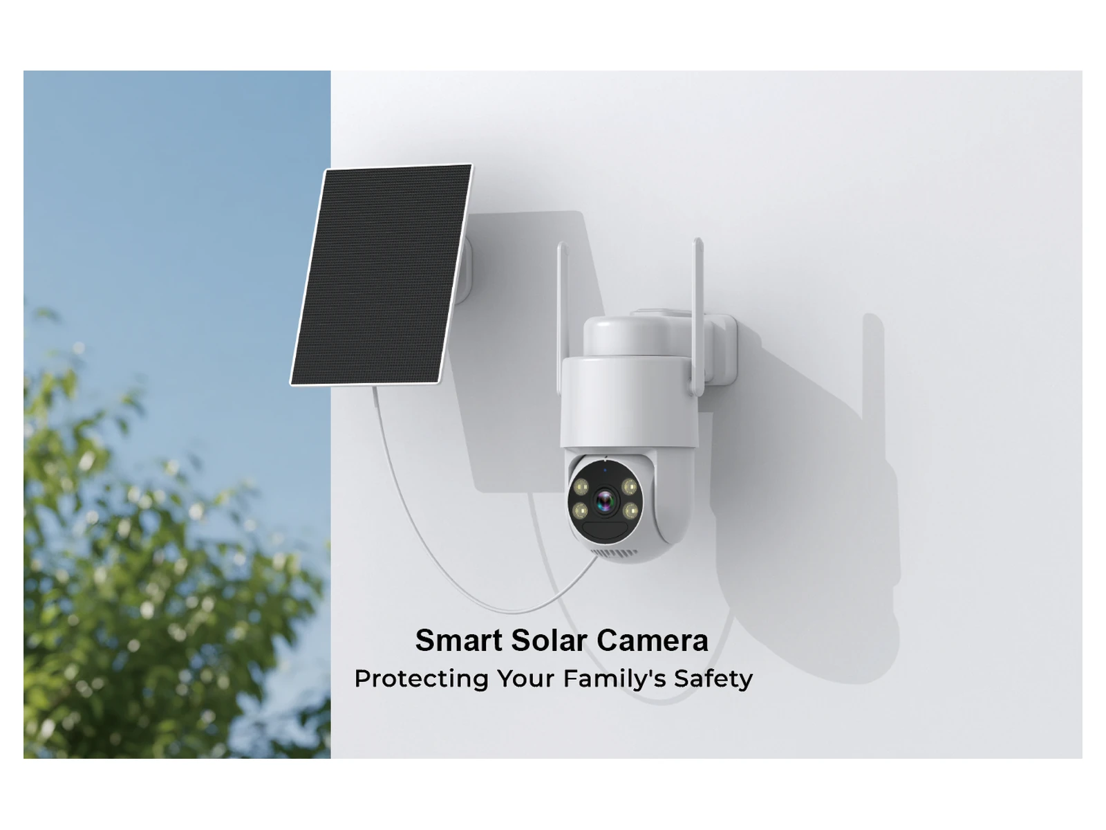 C42L camera and panel installed on an exterior wall