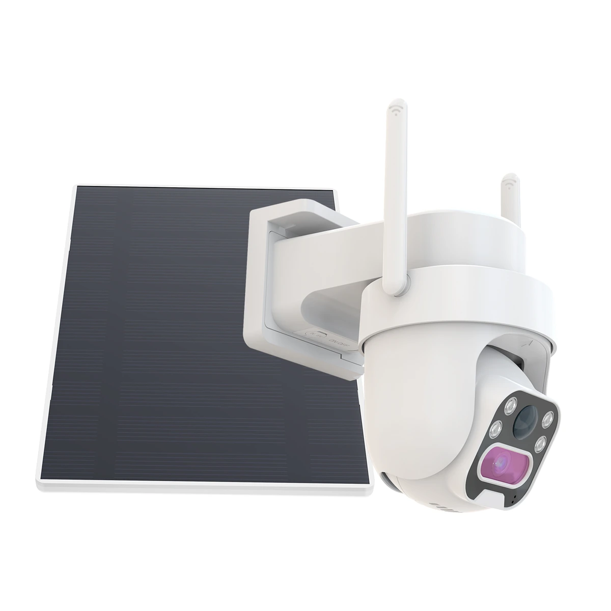 C45L 4MP Solar Pan-Tilt Security Camera white-background angle