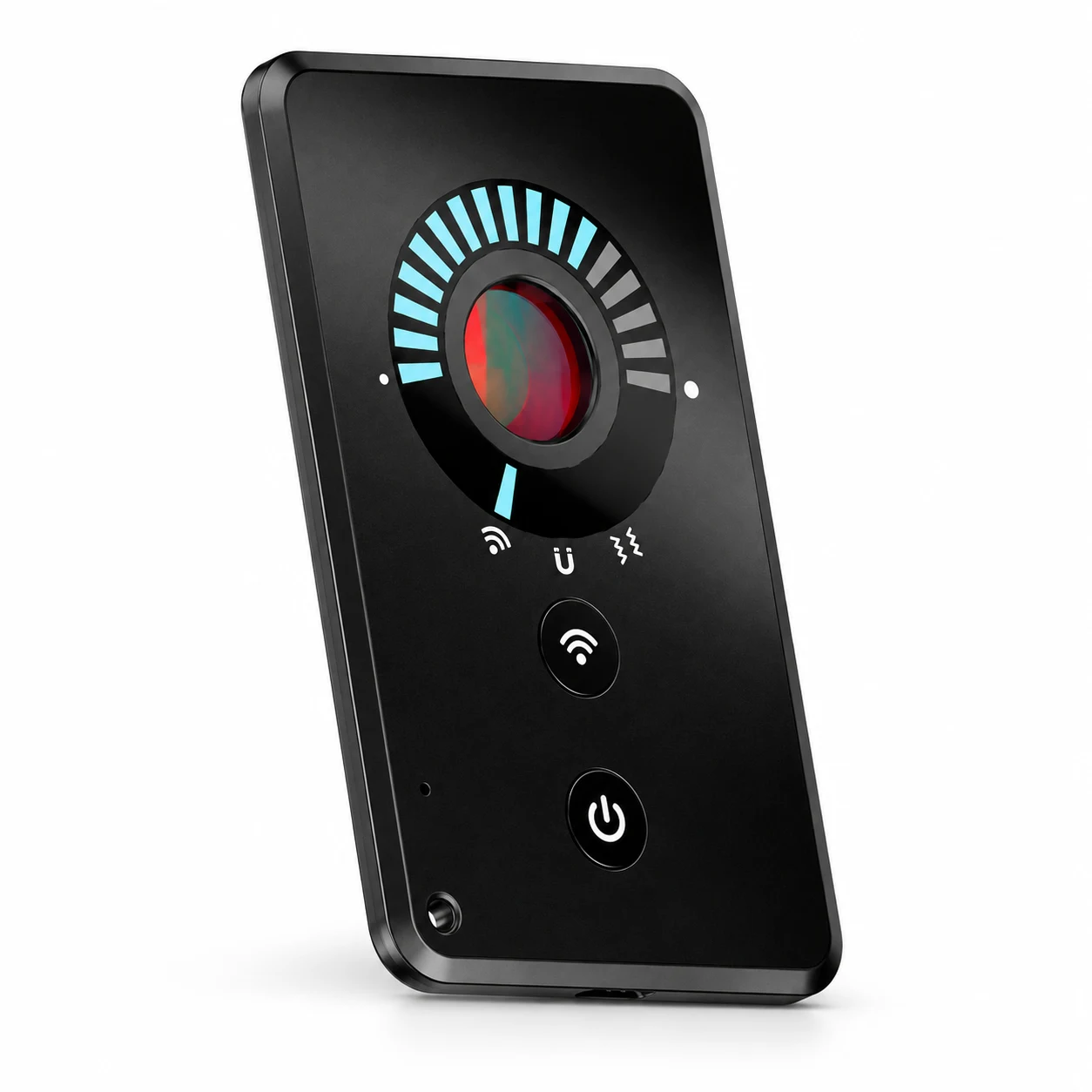Card007 detector lens window, signal bar and mode buttons