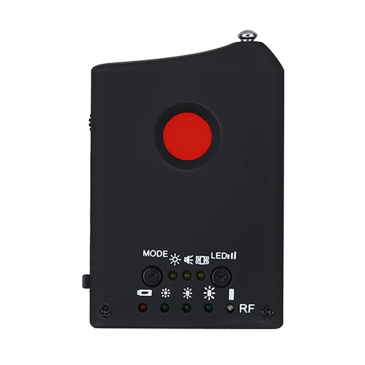 DT01 black RF and lens detector front on white