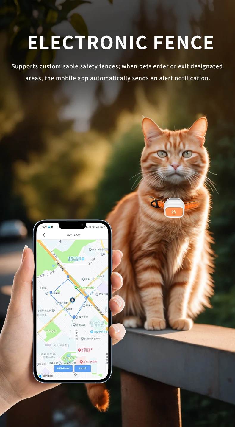 G01 pet tracker geofence alert example in the 365GPS app