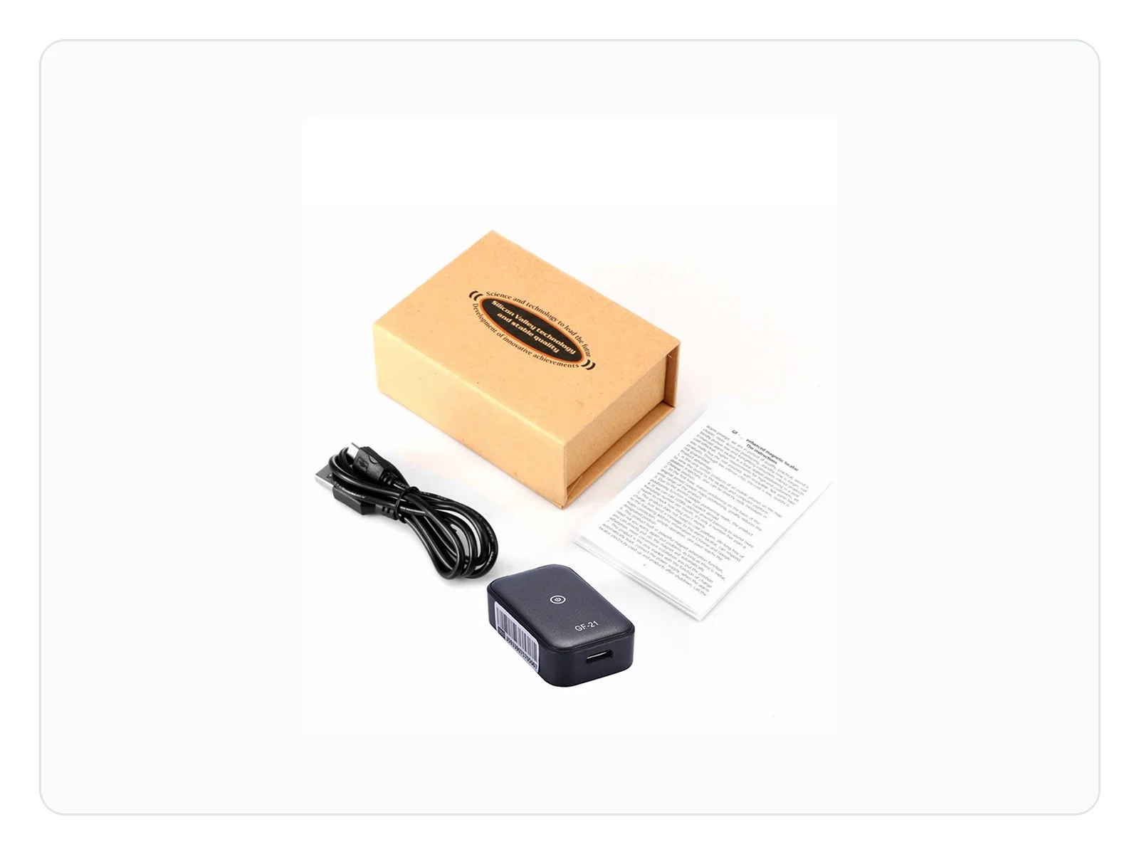GF21 Mini GPS Tracker standard package contents