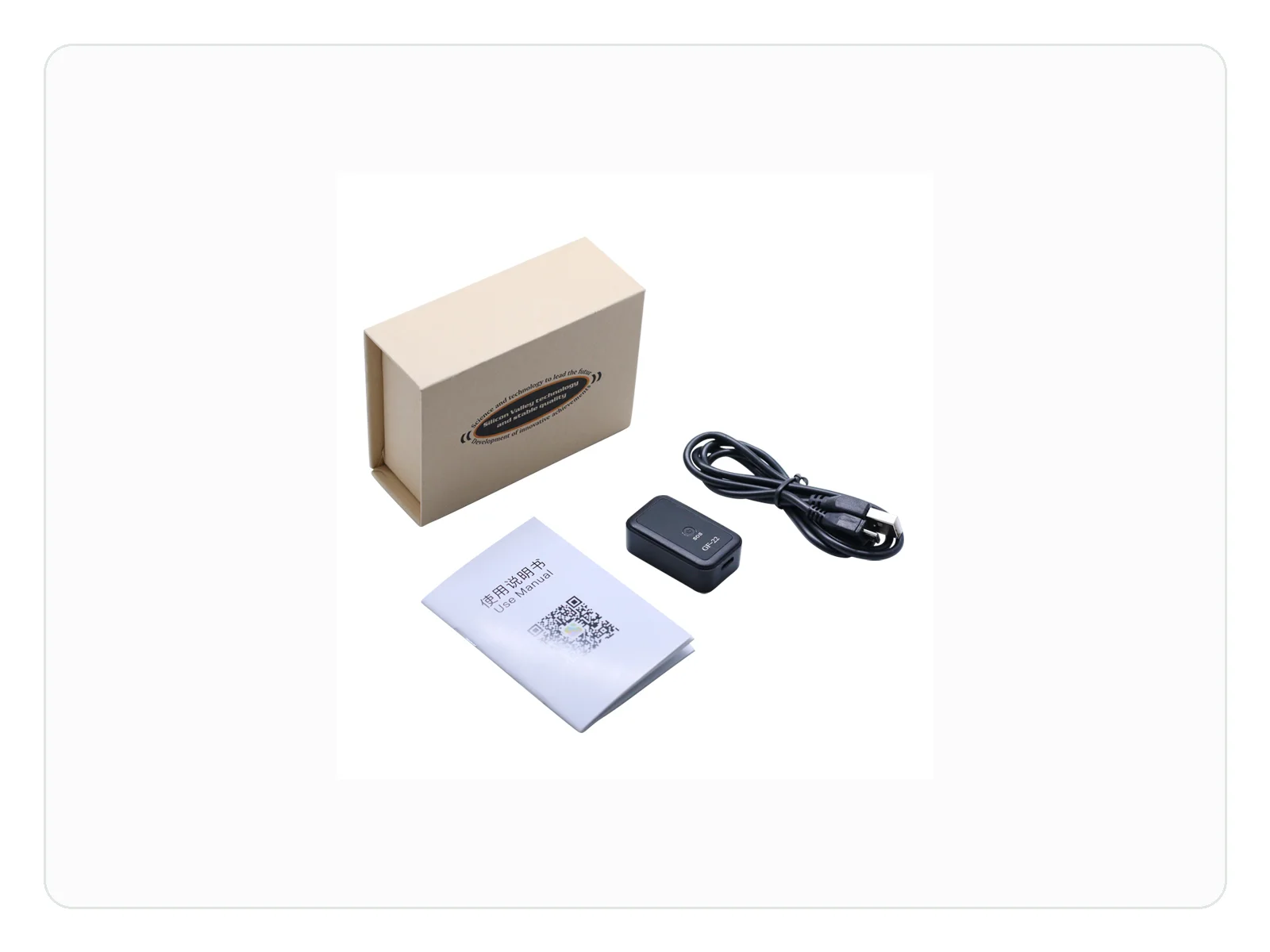 GF22 Magnetic GPS Tracker standard package contents
