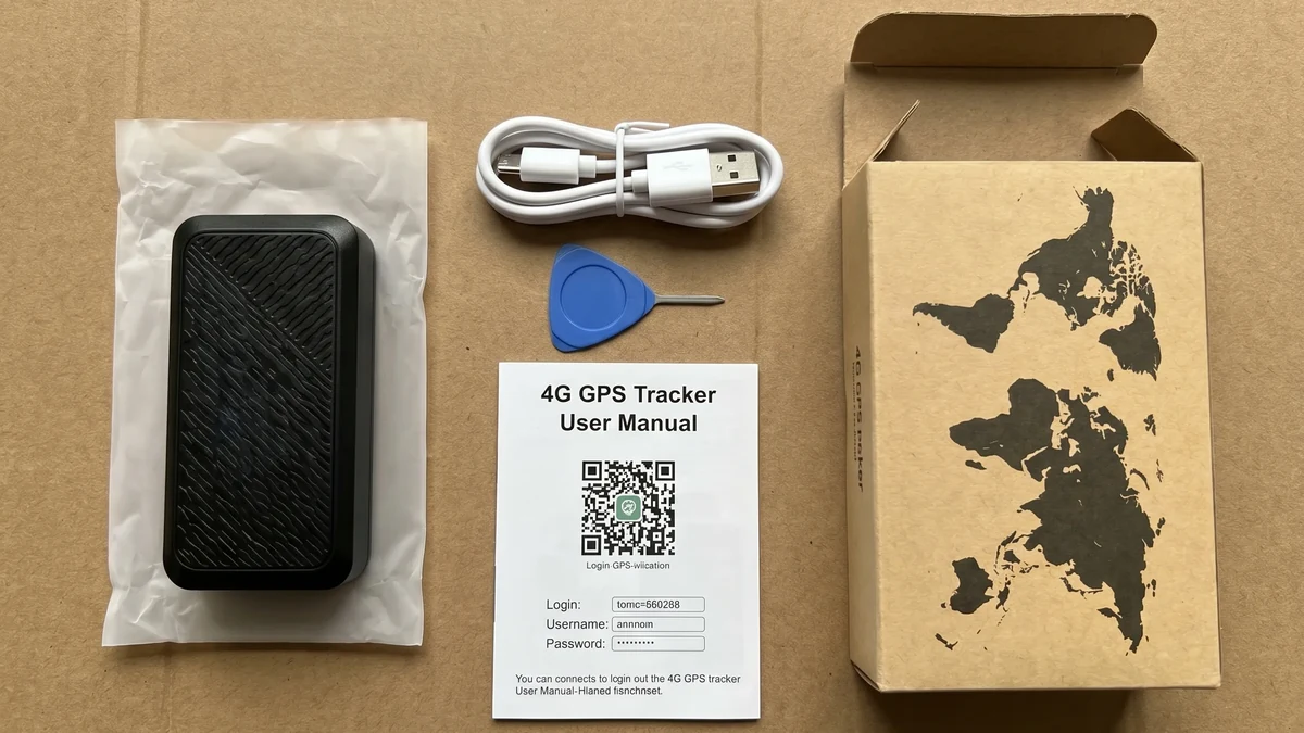 G50 4G magnetic GPS tracker package and accessories
