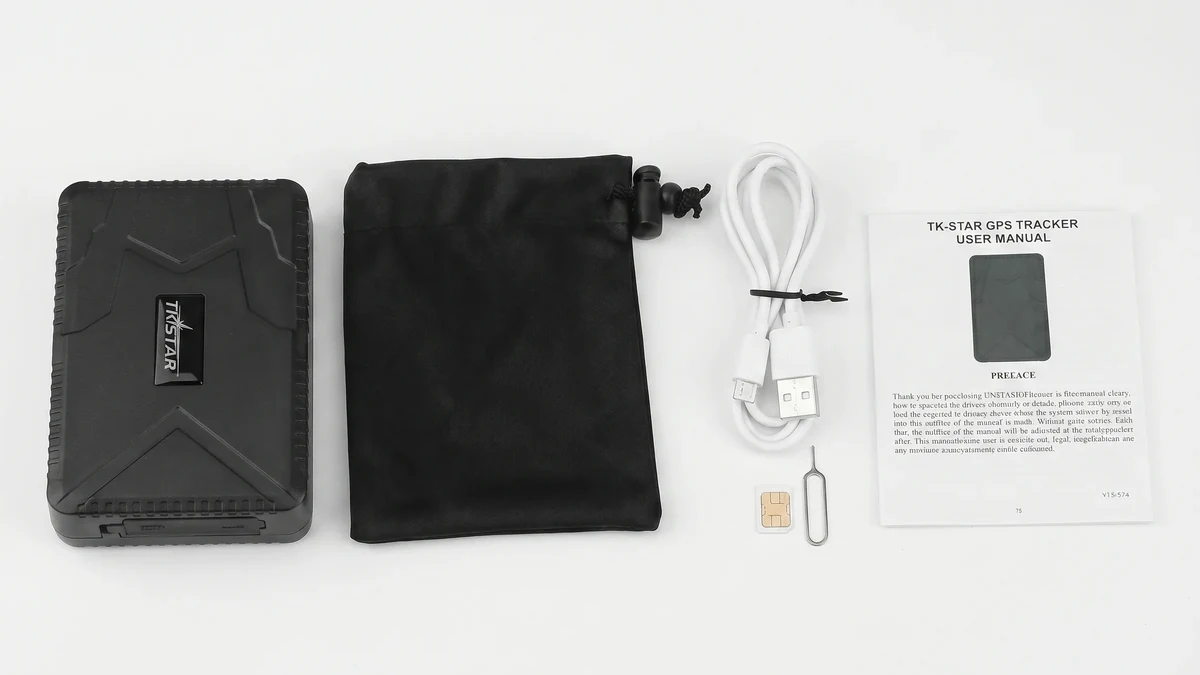 TK915 Vehicle GPS Tracker package and accessories