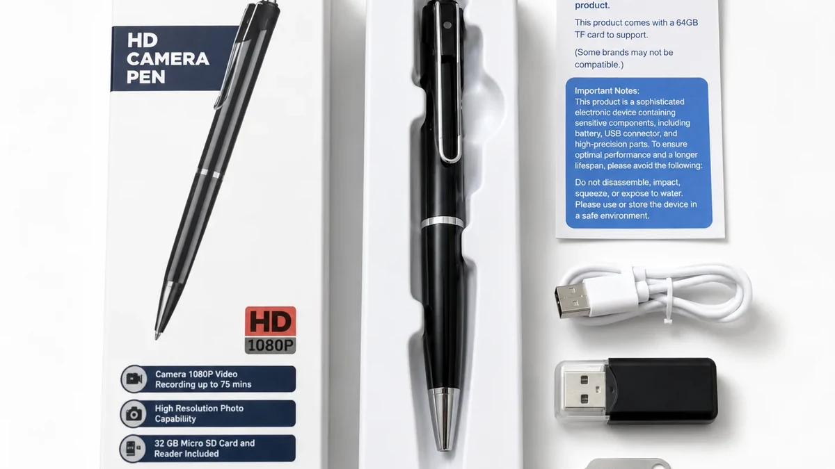 Pacchetto QZT W9 pen camera utilizzato come riferimento per l'accettazione del campione