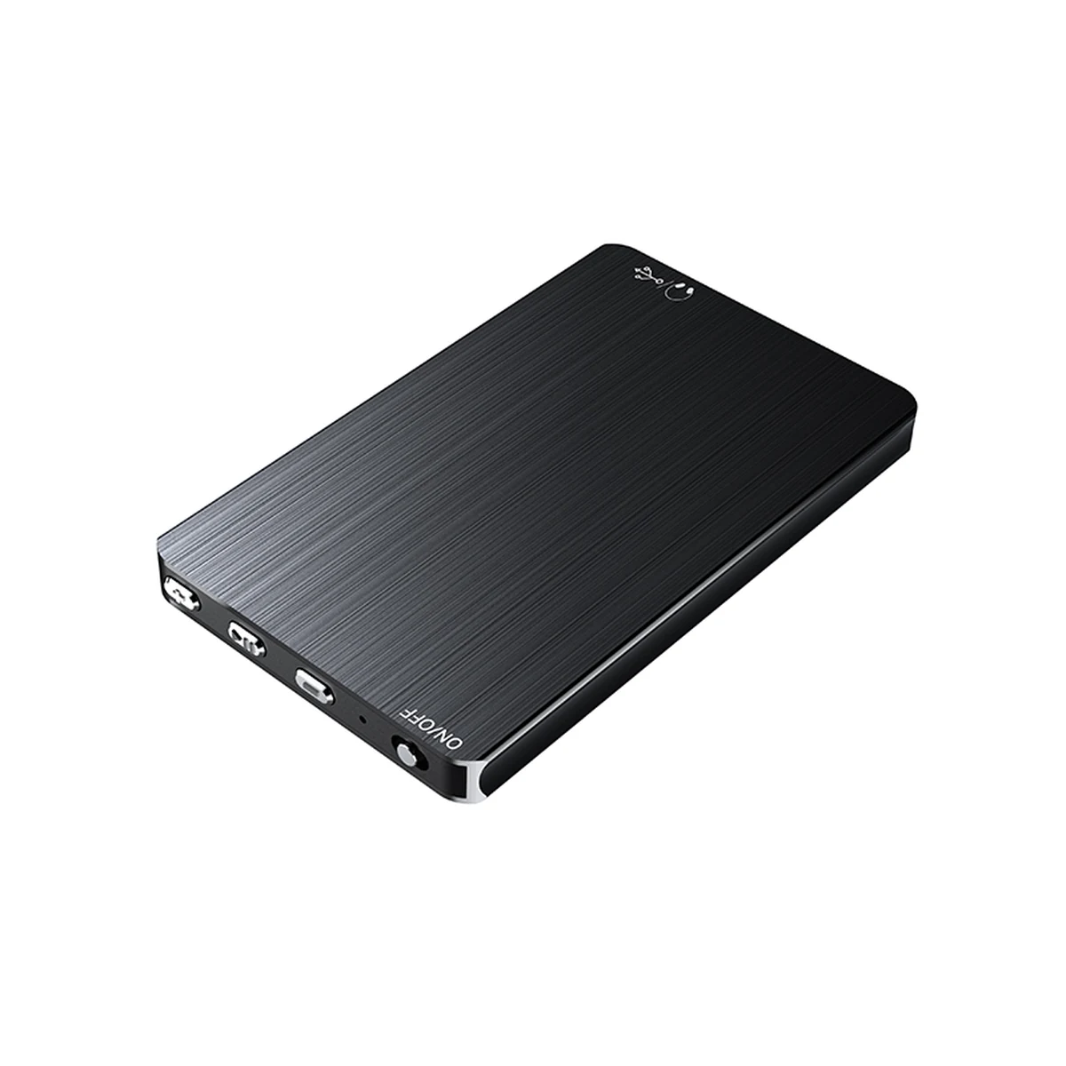 M2 black brushed aluminum voice recorder laid flat