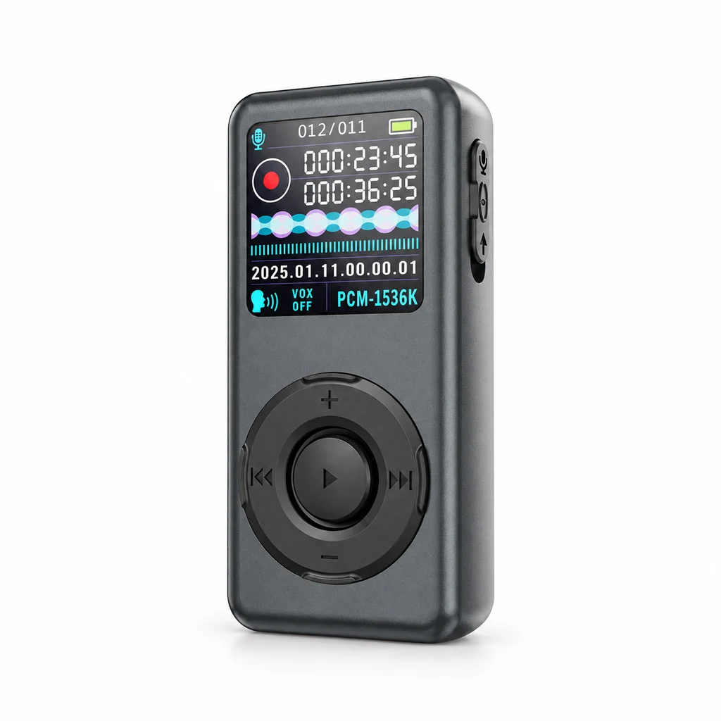 Clip-On Digital Voice Recorder with 0.85-Inch Screen – M21