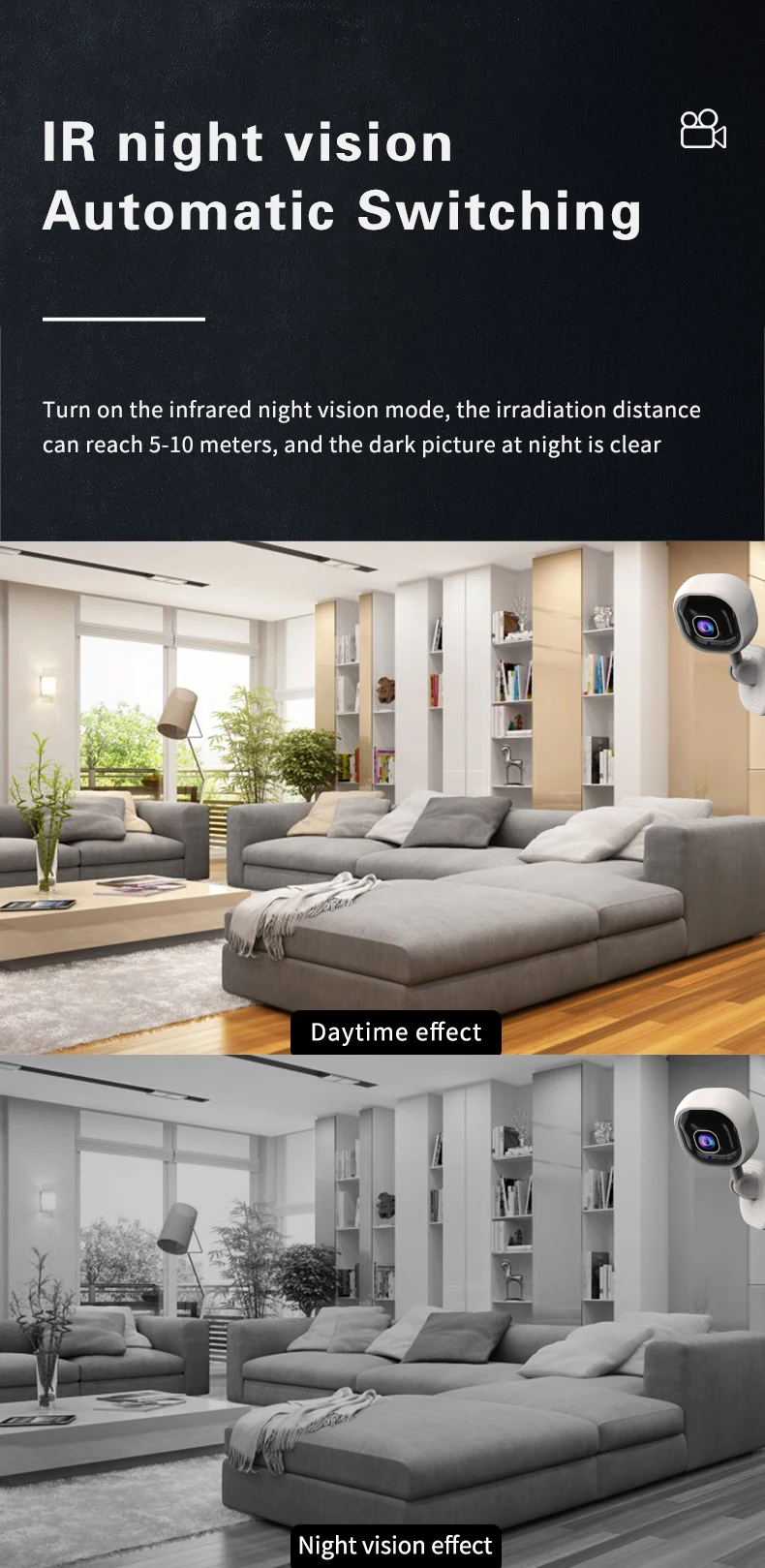 Powered WiFi Mini Camera with Two-Way Audio A3, verified product detail 4