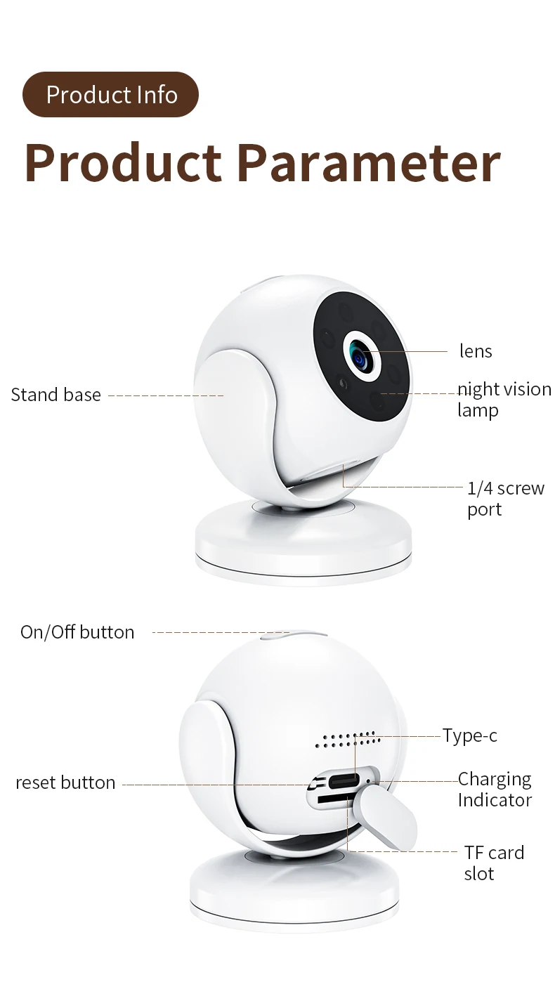 Wide-Angle WiFi Mini Camera with Cloud Storage A5, verified product detail 4