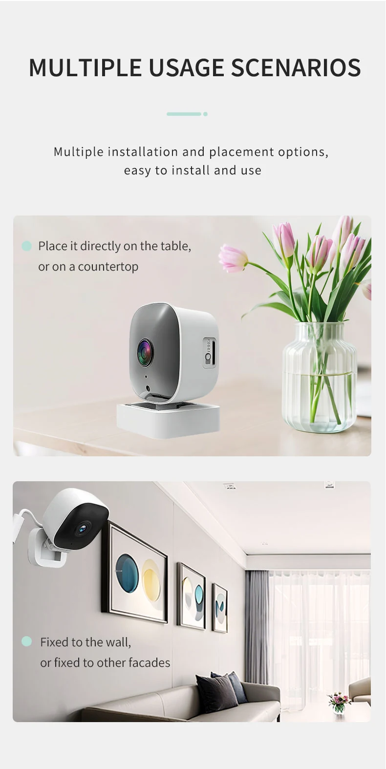 Window-Mount WiFi Camera with Two-Way Audio K14, verified product detail 1