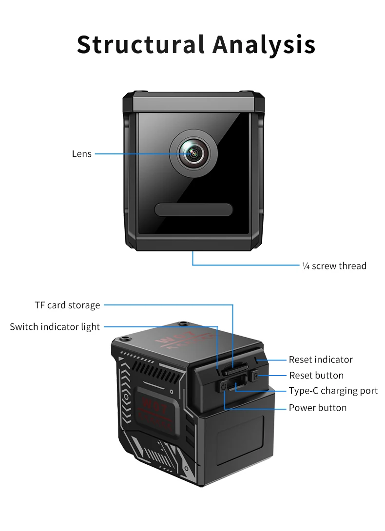 Wide-Angle WiFi Mini Camera with 1000mAh Battery W07, verified product detail 8