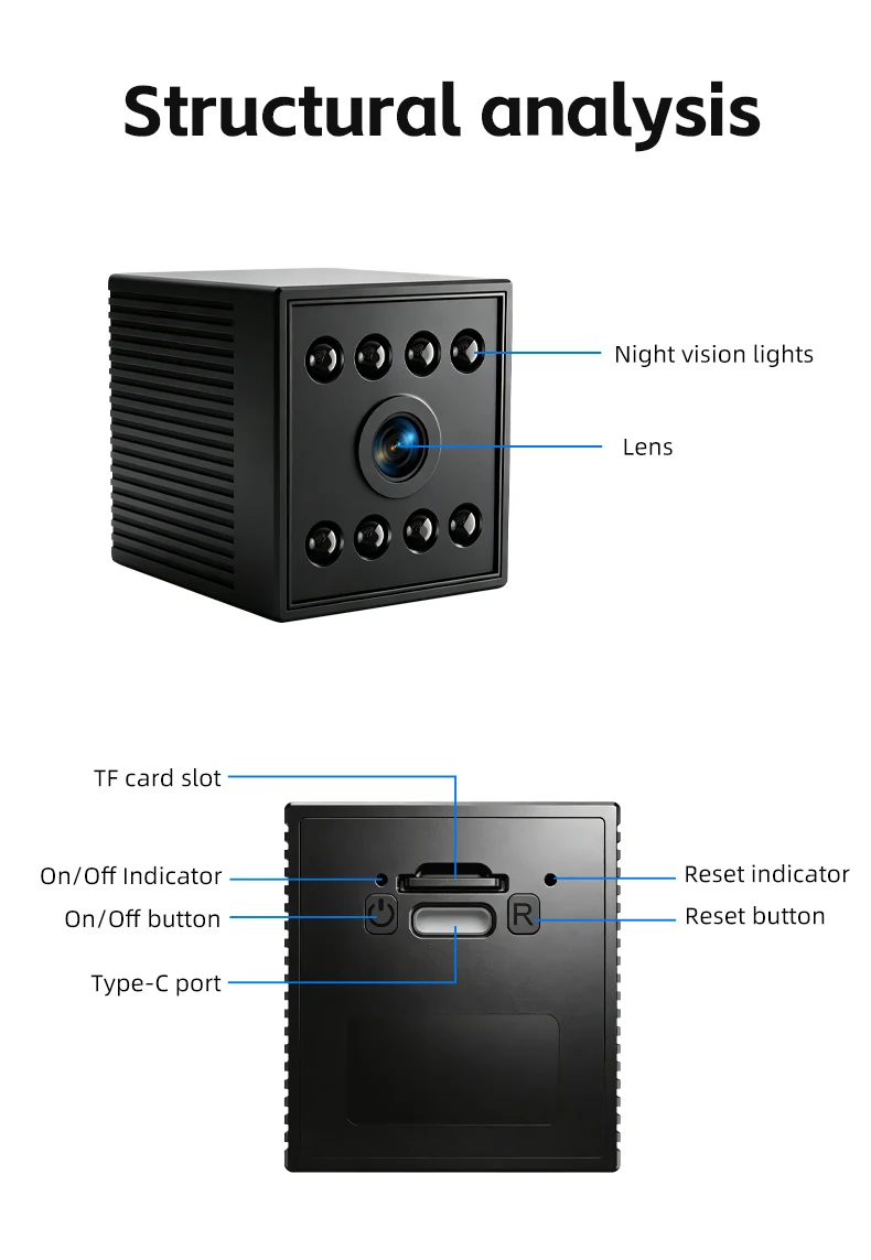 Magnetic WiFi Mini Camera with 800mAh Battery W10, verified product detail 6