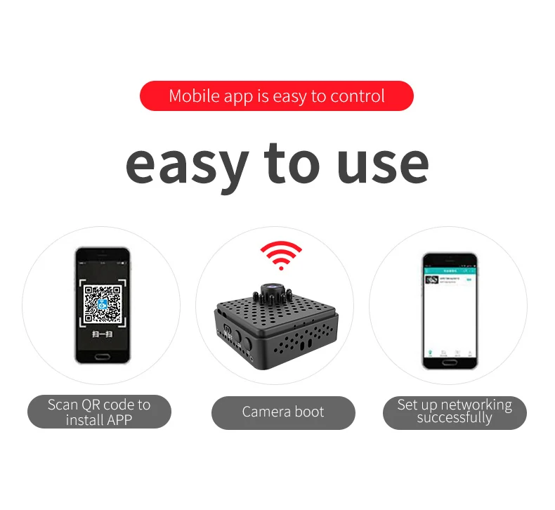Wide-Angle WiFi Mini Camera with 1000mAh Battery W18, verified product detail 7