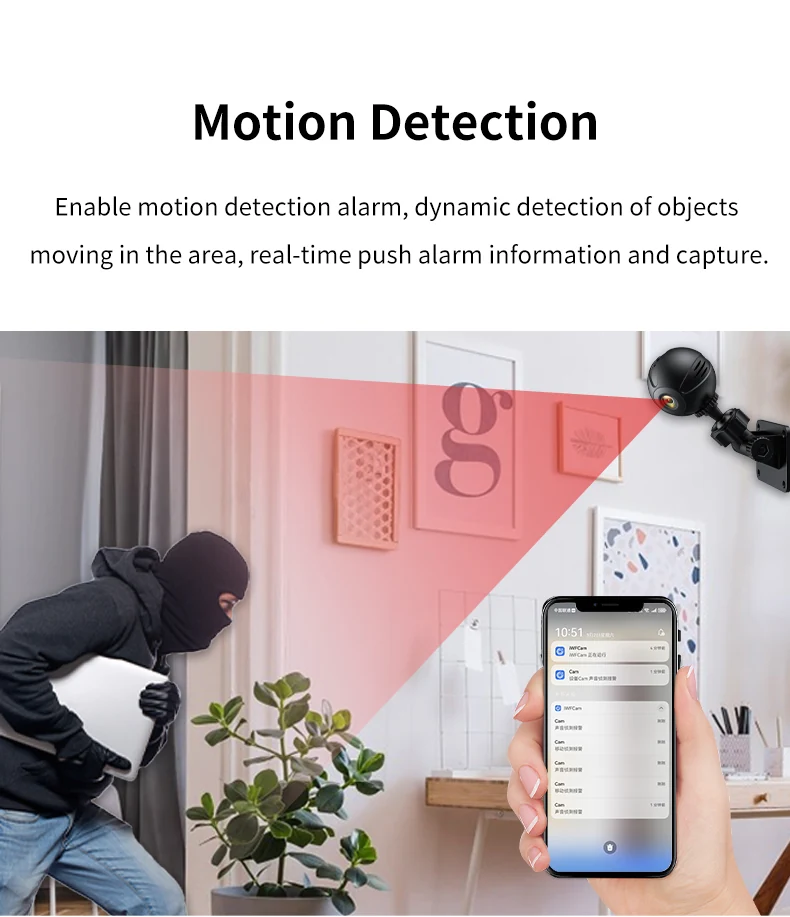 WiFi Mini Camera with Night Vision and Tripod Mount X3, verified product detail 5