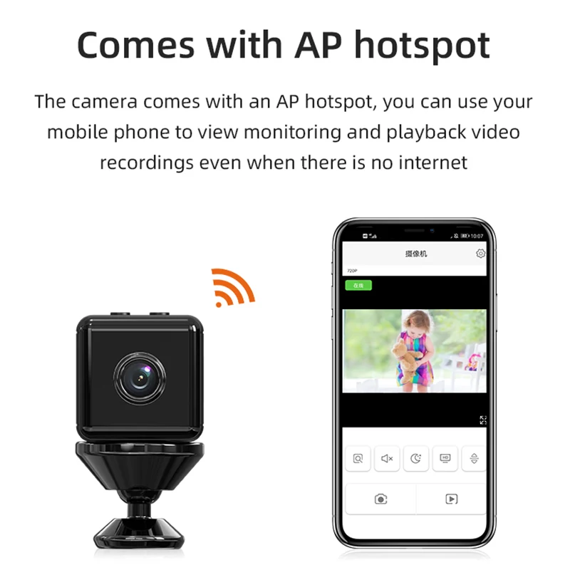 Magnetic WiFi Mini Camera with Sound Detection X6D, verified product detail 4