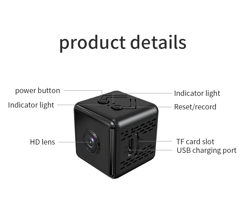 Magnetic WiFi Mini Camera with Sound Detection X6D, verified product detail 10