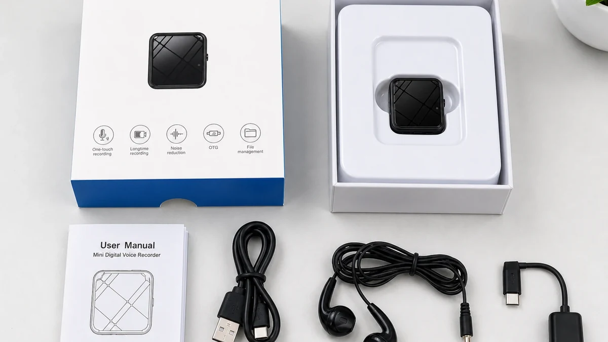 ZD46 mini voice recorder package contents