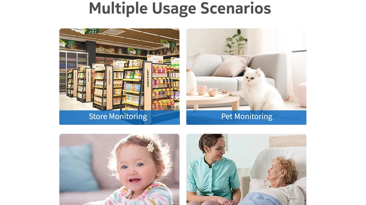 Newer QZT C10 compact indoor WiFi camera in real indoor use scenes