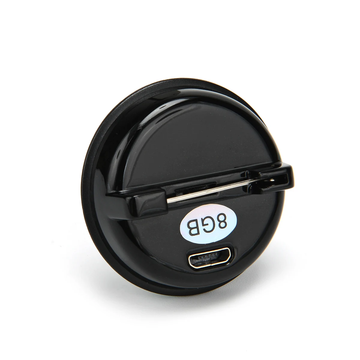 Q3 voice recorder rear clip and connection port at an angle