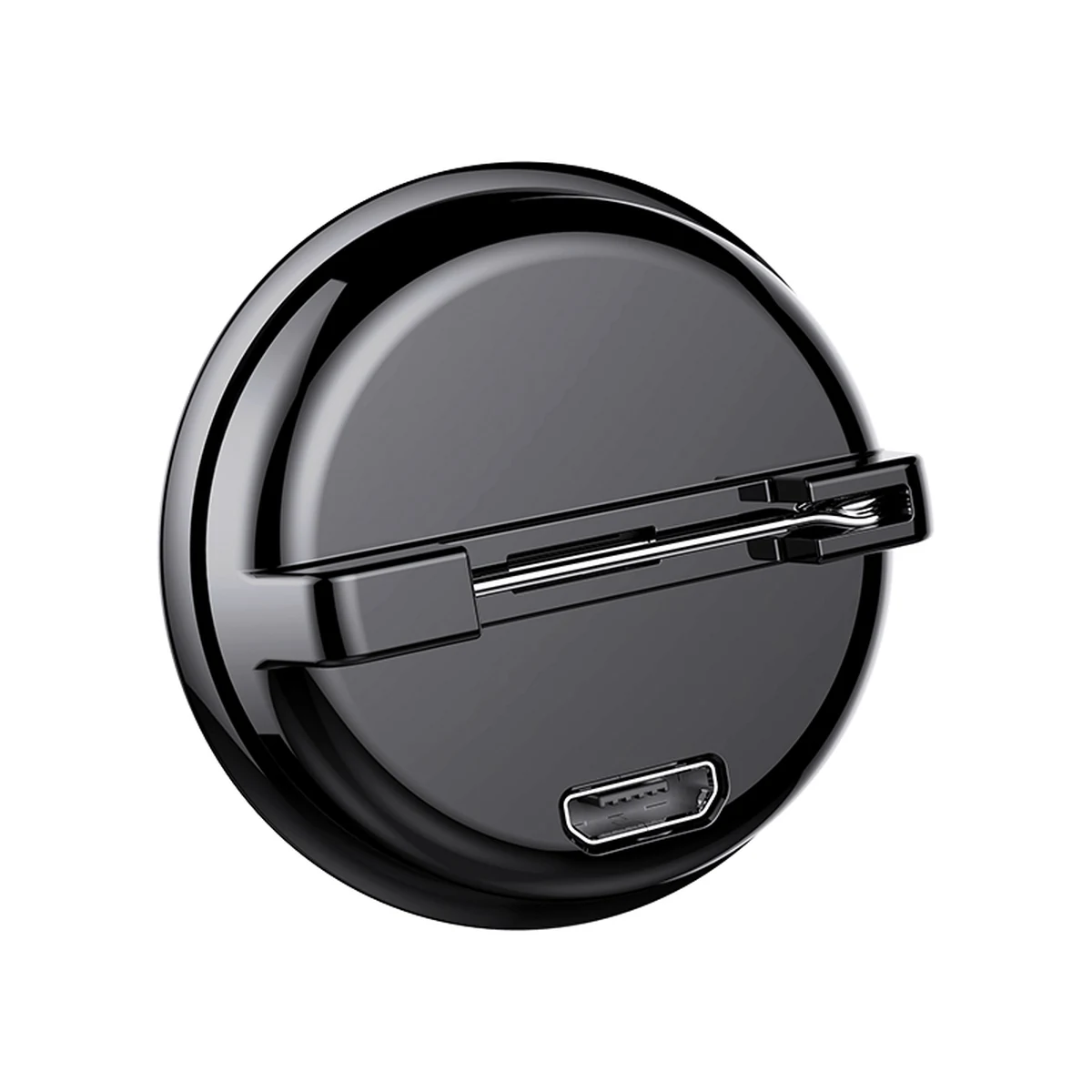 Q3 circular recorder rear clip and connector on white