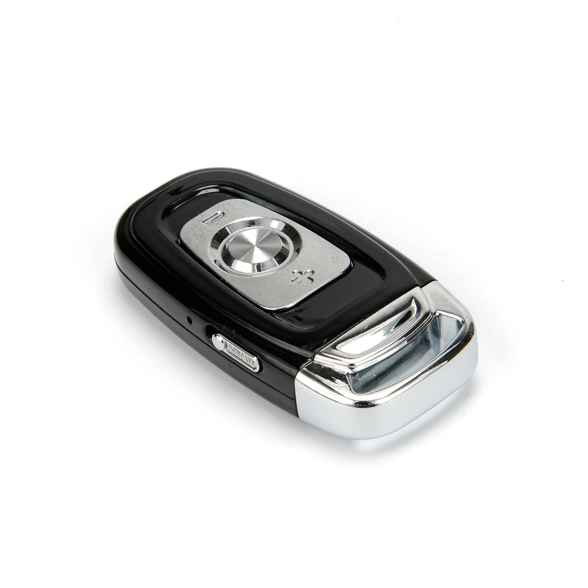 Q5 black recorder front controls and side switch close view