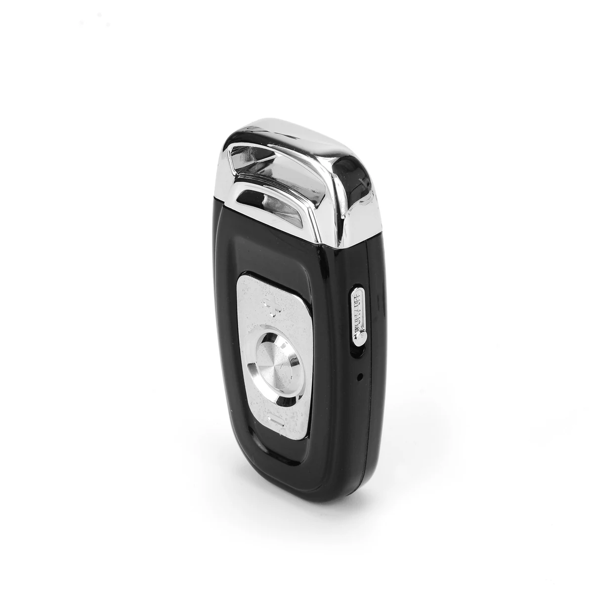 Q5 keyring digital voice recorder front and side view