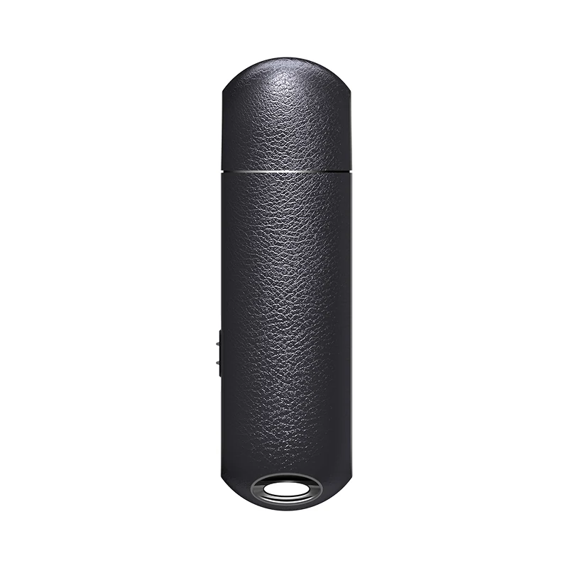 Q62 closed USB recorder standing on a white background