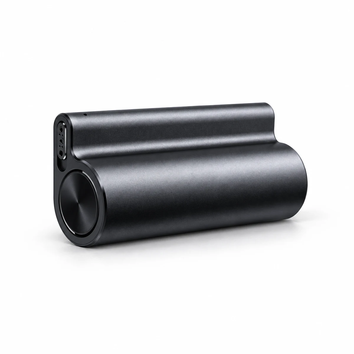 Q79 magnetic digital voice recorder black stepped cylindrical housing