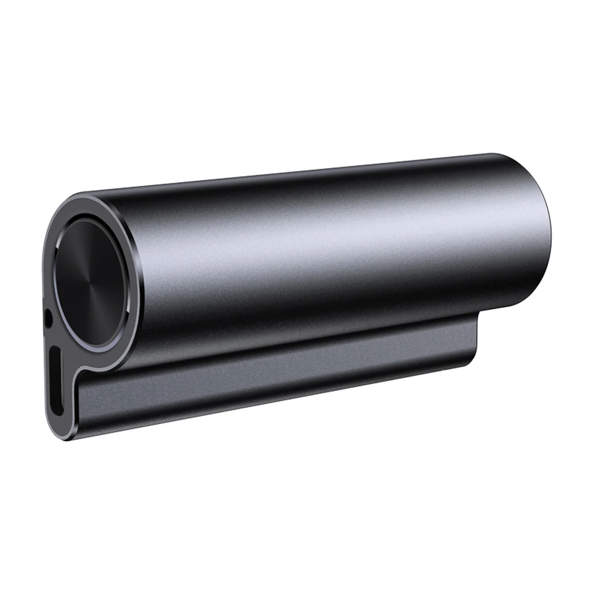 Q79 voice recorder side view showing cylindrical aluminum housing