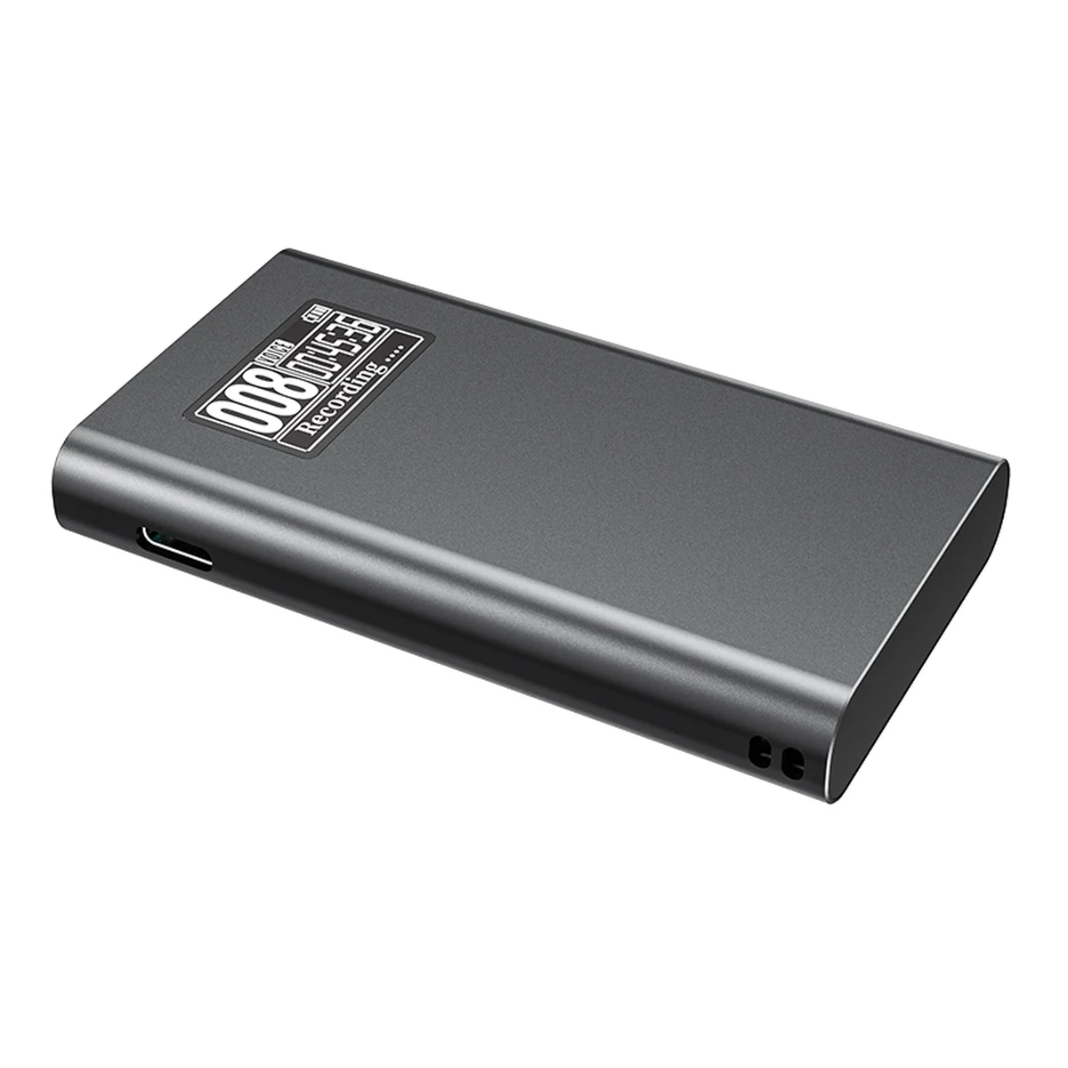 Q86 recorder end controls and charging port