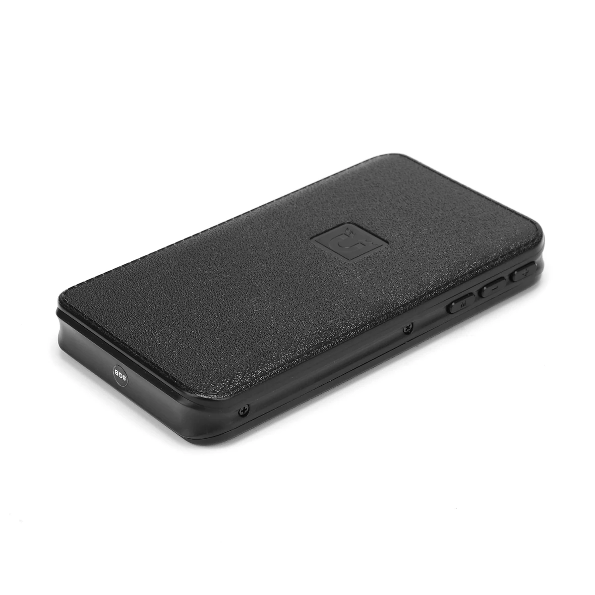 Q95 voice recorder flat view showing magnetic surface and side controls