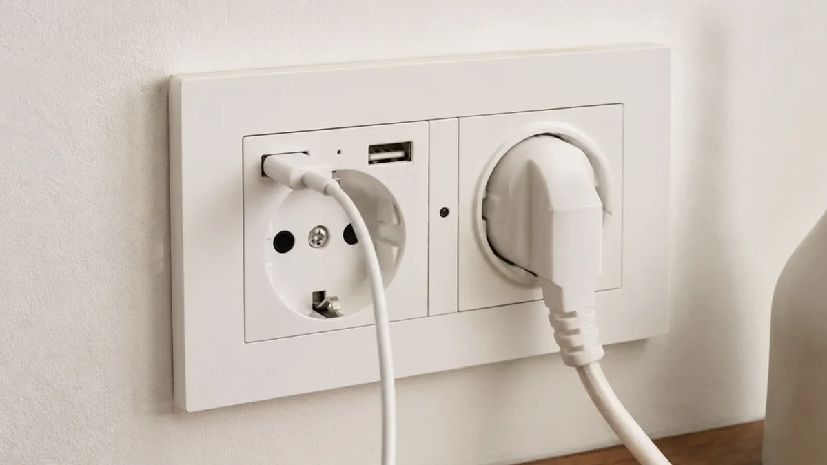 Current QZT S2 wall-socket camera installed in a fixed indoor position